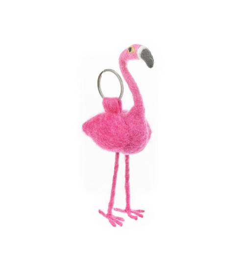 Flamant rose - Porte clés original Felt so good idée cadeau original suisse
