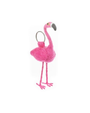 Flamingo - Cool Handcrafted Keychain Felt so good original gift idea switzerland