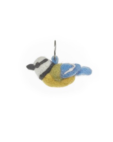 Blue Tit - Cool Handcrafted Keychain Felt so good original gift idea switzerland