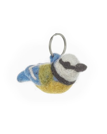 Blue Tit - Cool Handcrafted Keychain Felt so good original gift idea switzerland