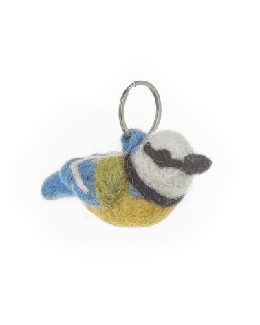 Mésange Bleue - Porte clés original Felt so good idée cadeau original suisse