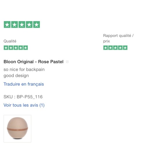 Bloon Original Pastel Pink - Sitting ball yoga excercise balance ball chair for office