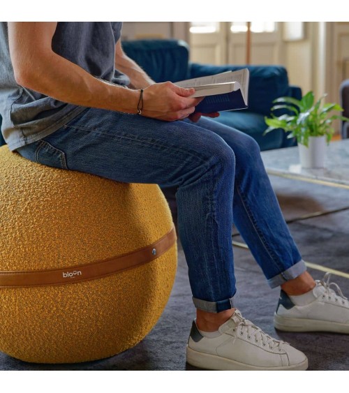 Bloon Bouclette Safran - Siège ballon Bloon Paris ergonomique swiss ball bureau d'assise