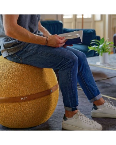 Bloon Bouclette Zafferano - Sedia ergonomica Bloon Paris palla da seduta pouf gonfiabile