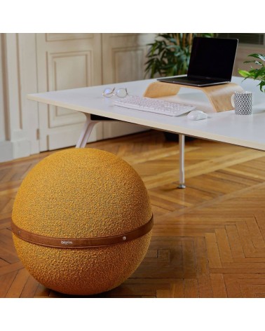 Bloon Bouclette Safran - Siège ballon Bloon Paris ergonomique swiss ball bureau d'assise