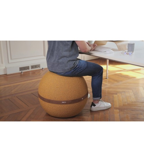 Bloon Bouclette Zafferano - Sedia ergonomica Bloon Paris palla da seduta pouf gonfiabile