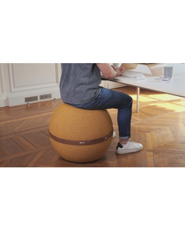 Bloon Bouclette Safran - Siège ballon Bloon Paris ergonomique swiss ball bureau d'assise
