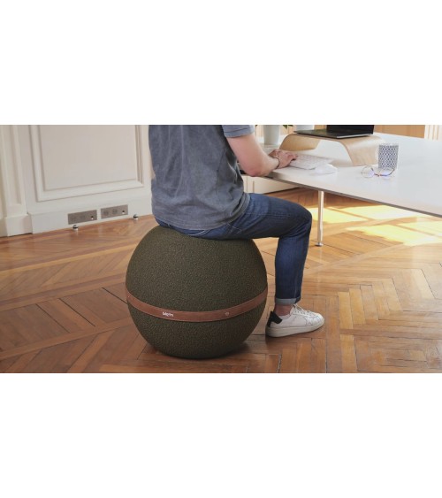 Bloon Bouclette Verde Oliva - Sedia ergonomica Bloon Paris palla da seduta pouf gonfiabile