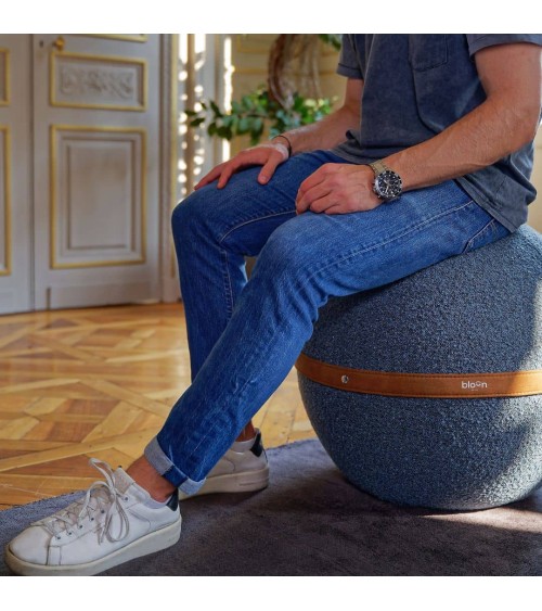 Bloon Bouclette Blu Atlantico - Sedia ergonomica Bloon Paris palla da seduta pouf gonfiabile