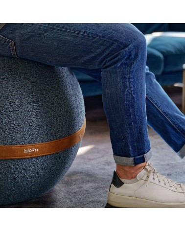 Bloon Bouclette Blu Atlantico - Sedia ergonomica Bloon Paris palla da seduta pouf gonfiabile