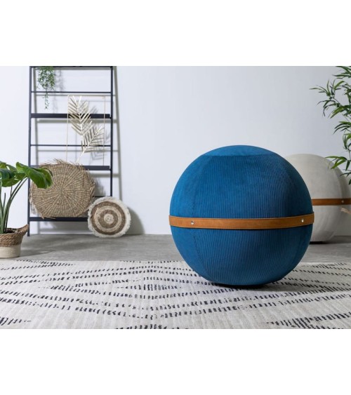 Bloon Ribbed Navy - Design Sitting ball yoga excercise balance ball chair for office