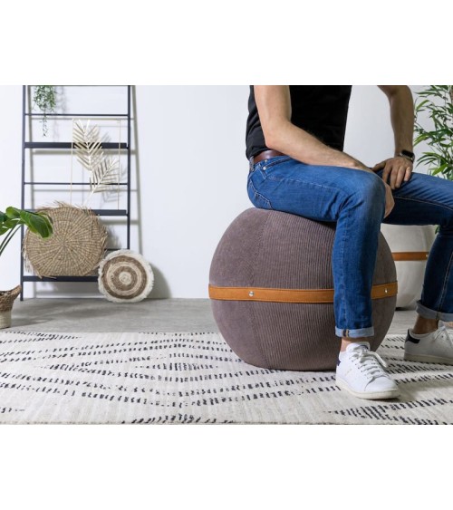 Bloon Ribbed Taupe - Design Sitting ball yoga excercise balance ball chair for office