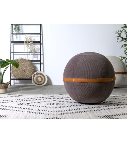 Bloon Ribbed Taupe - Design Sitting ball yoga excercise balance ball chair for office