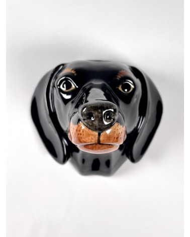 Bassotto - Piccolo vaso da parete Cane Quail Ceramics vasi eleganti per interni per fiori decorativi design kitatori svizzera
