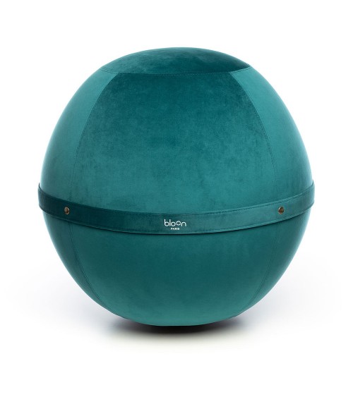 Bloon Velvet Bleu Saphir - Siège ballon Bloon Paris ergonomique swiss ball bureau d'assise