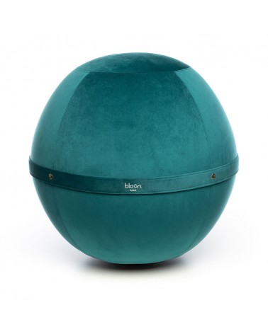 Bloon Velvet Bleu Saphir - Siège ballon Bloon Paris ergonomique swiss ball bureau d'assise