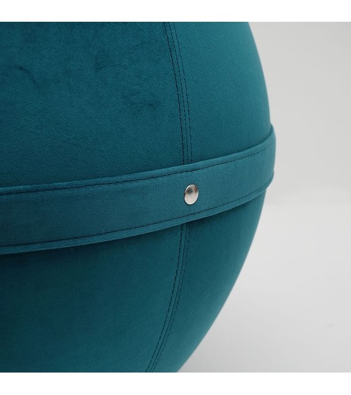 Bloon Velvet Zaffiro Blu - Sedia ergonomica Bloon Paris palla da seduta pouf gonfiabile