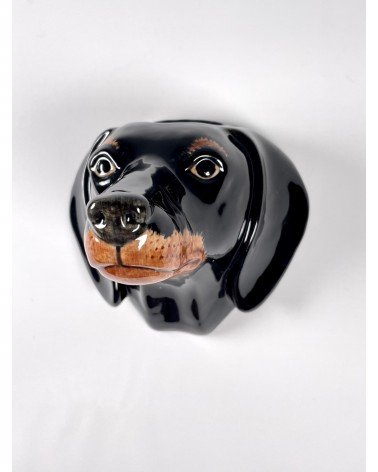 Bassotto - Piccolo vaso da parete Cane Quail Ceramics vasi eleganti per interni per fiori decorativi design kitatori svizzera