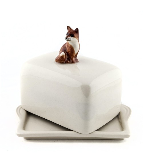 Fox - Ceramic butter dish Quail Ceramics