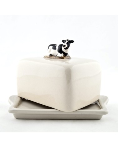 Friesian Cow - Ceramic butter dish Quail Ceramics