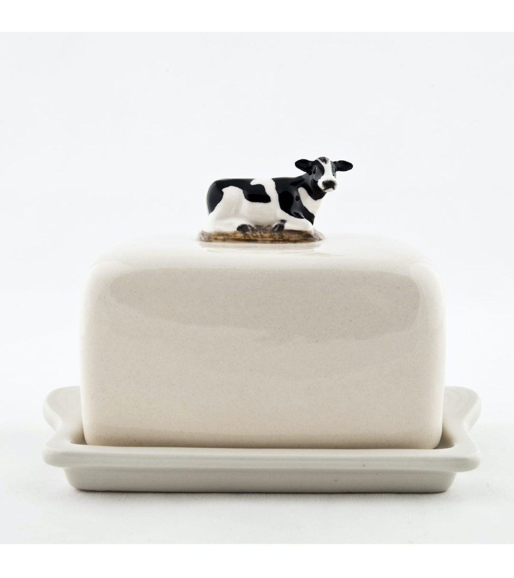 Friesian Cow - Ceramic butter dish Quail Ceramics