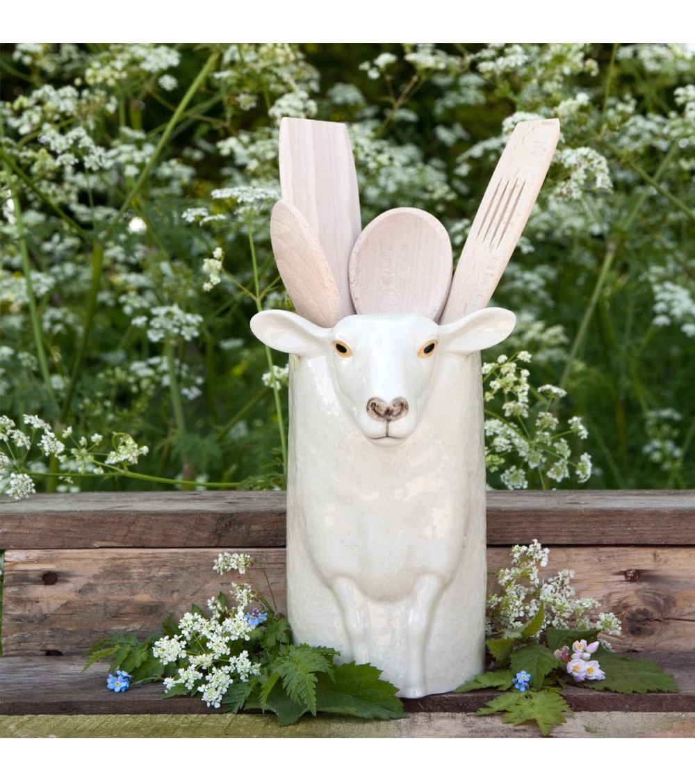 Suffolk Sheep - Ceramic Utensil Holder Quail Ceramics