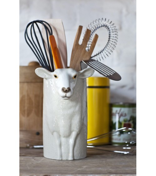 Suffolk Sheep - Ceramic Utensil Holder Quail Ceramics