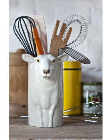 Suffolk Sheep - Ceramic Utensil Holder Quail Ceramics