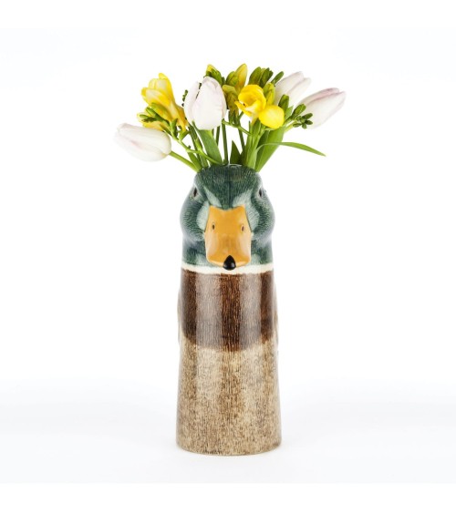Grand vase à fleurs - Canard colvert Quail Ceramics design fleur décoratif original kitatori suisse