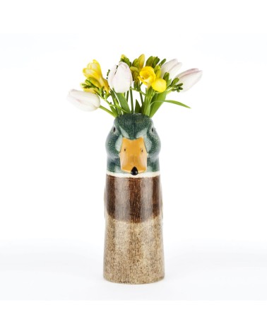 Grand vase à fleurs - Canard colvert Quail Ceramics design fleur décoratif original kitatori suisse