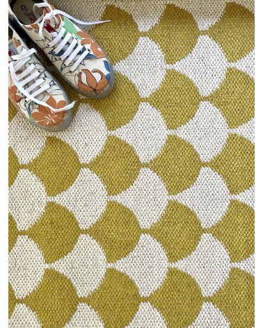 Vinyl Rug - GERDA Mustard Brita Sweden cool vinyl rugs runner for kitchen washable outdoor rugs