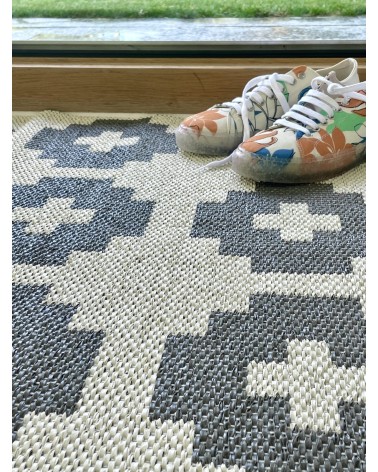 Vinyl Teppich - FLOWER Stone Brita Sweden küchenteppich küchenläufer waschbar waschbarer outdoor teppich Teppichläufer balkon