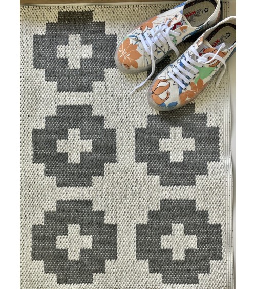 Vinyl Rug - FLOWER Stone Brita Sweden cool vinyl rugs runner for kitchen washable outdoor rugs