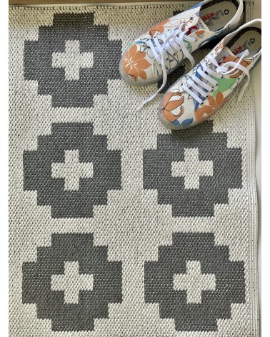 Vinyl Rug - FLOWER Stone Brita Sweden rugs outdoor carpet kitchen washable cool modern runner rugs