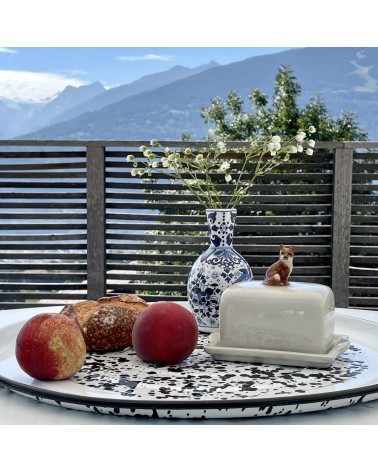 Fox - Ceramic butter dish Quail Ceramics