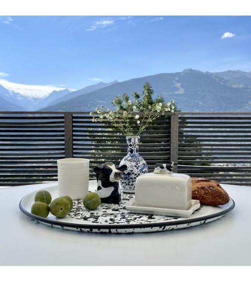 Lattiera piccola - Mucca Holstein Quail Ceramics brocca per latte lattiera caraffa latte piccola