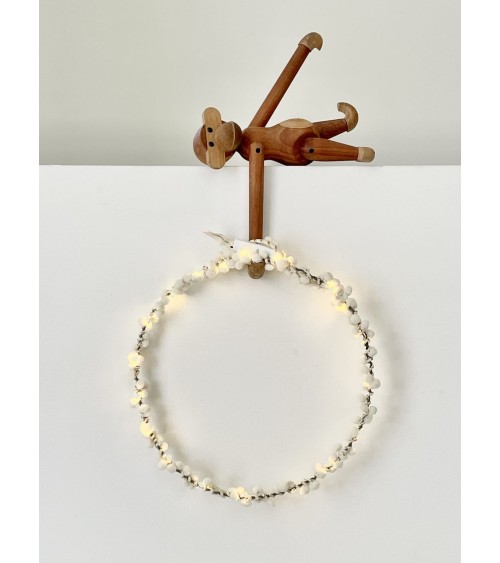 Wreath with Soft White Tassels - Fairy light Melanie Porter lighted illuminated decoration indoor bedroom