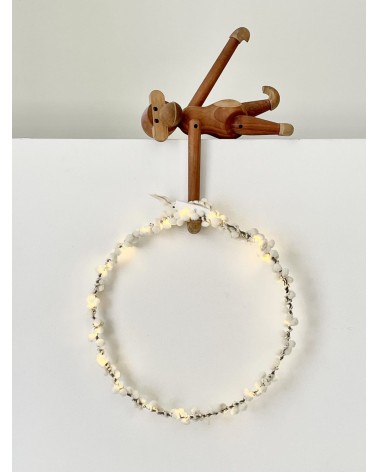 Wreath with Soft White Tassels - Fairy light Melanie Porter lighted illuminated decoration indoor bedroom