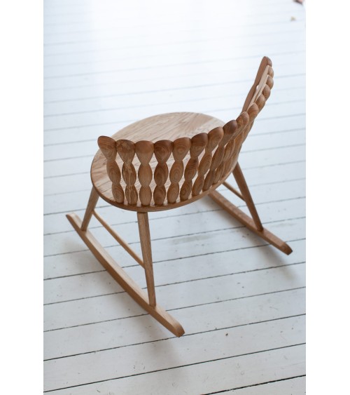 SPIRA Rocking Chair Oak - Sedia a dondolo in legno MYLHTA moderna da interno allattamento