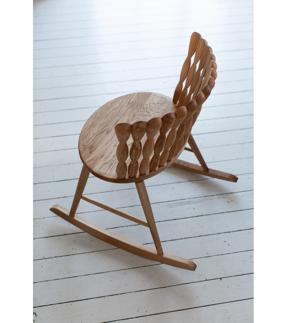SPIRA Rocking Chair Oak - Sedia a dondolo in legno - Mylhta