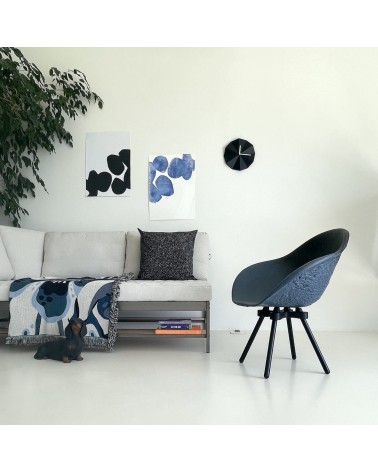 GRAVÊNE 7.0 Noir & Bleu - Fauteuil design Maximum Paris relaxant confortable allaitement maison salon