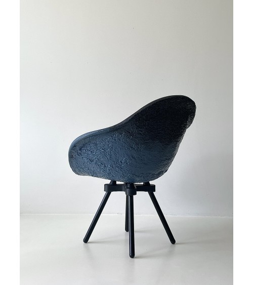 Fauteuil design GRAVÊNE 7.0 - Noir & Bleu Maximum Paris relaxant confortable allaitement maison salon