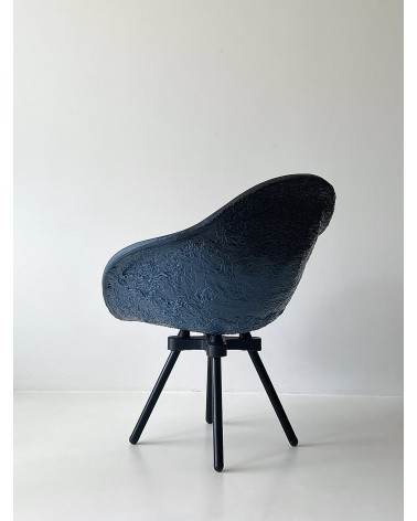 Fauteuil design GRAVÊNE 7.0 - Noir & Bleu Maximum Paris relaxant confortable allaitement maison salon