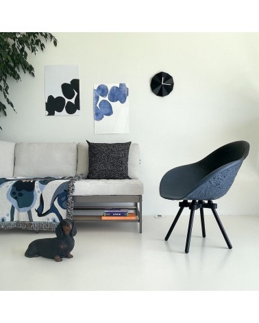 Fauteuil design GRAVÊNE 7.0 - Noir & Bleu Maximum Paris relaxant confortable allaitement maison salon