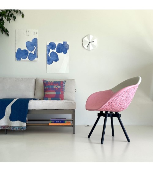 GRAVÊNE 7.0 Blanc & Rose - Fauteuil design Maximum Paris relaxant confortable allaitement maison salon