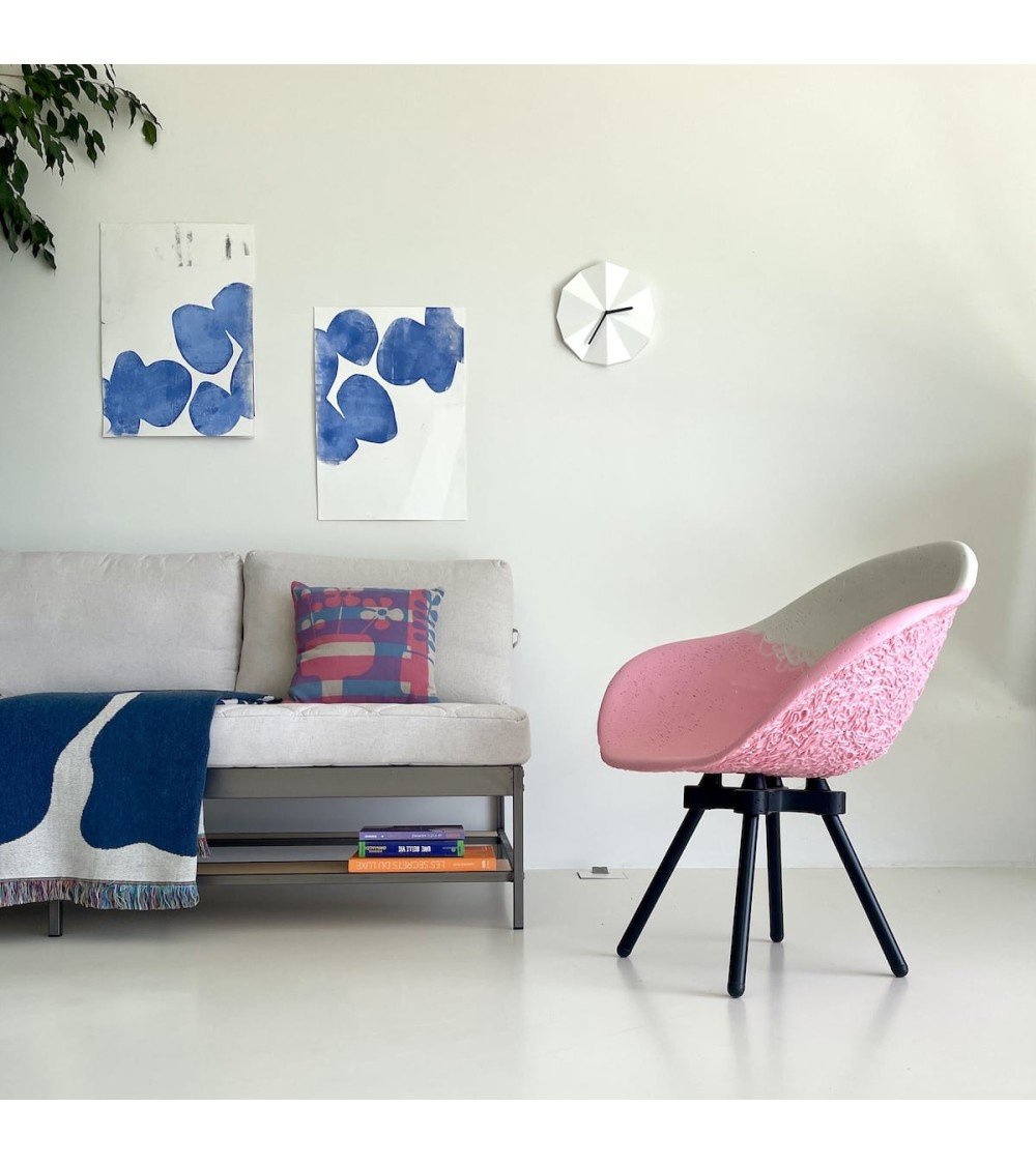 Fauteuil design GRAVÊNE 7.0 - Blanc & Rose Maximum Paris relaxant confortable allaitement maison salon