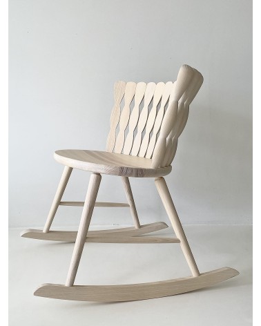 SPIRA Rocking Chair Ash - Sedia a dondolo in legno MYLHTA moderna da interno allattamento