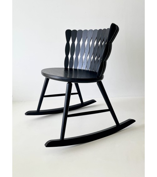 SPIRA Rocking Chair Black Pigmented Ash MYLHTA modern nursing designer chair living room