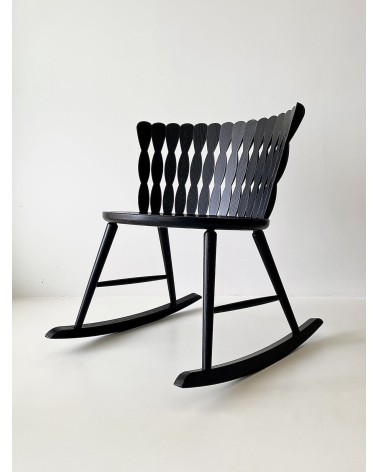 SPIRA Rocking Chair Ash - Sedia a dondolo in legno MYLHTA moderna da interno allattamento