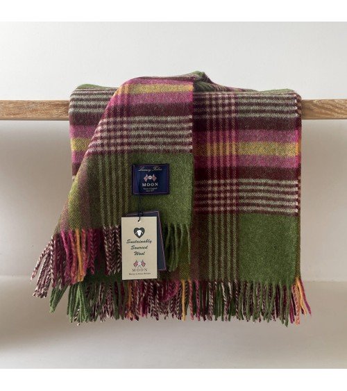 Christchurch Apple - Pure new wool blanket Bronte by Moon warm cozy soft sofa throw blanket picnic throws and blankets